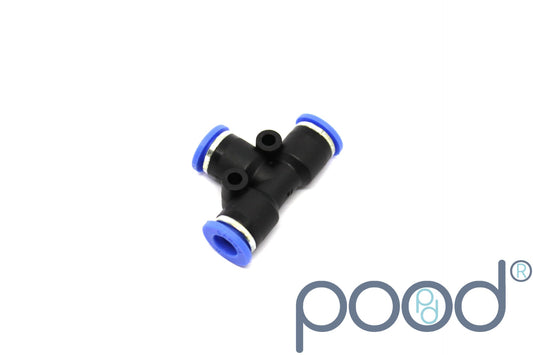 T-Stykke 6mm Push-In