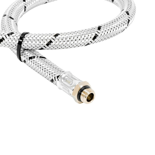 Fleksibel stålomspunnet slange for kompressor/tank - 30cm