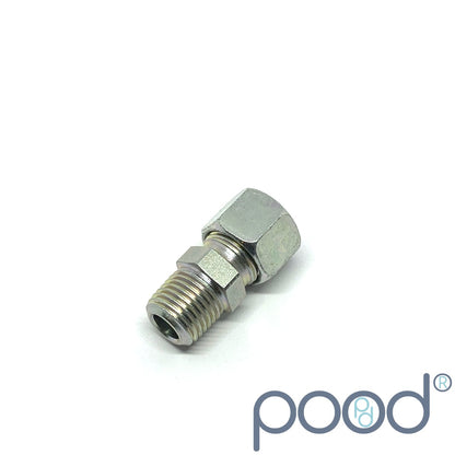 Skru-kobling G1/4" Han - 10mm Hardline