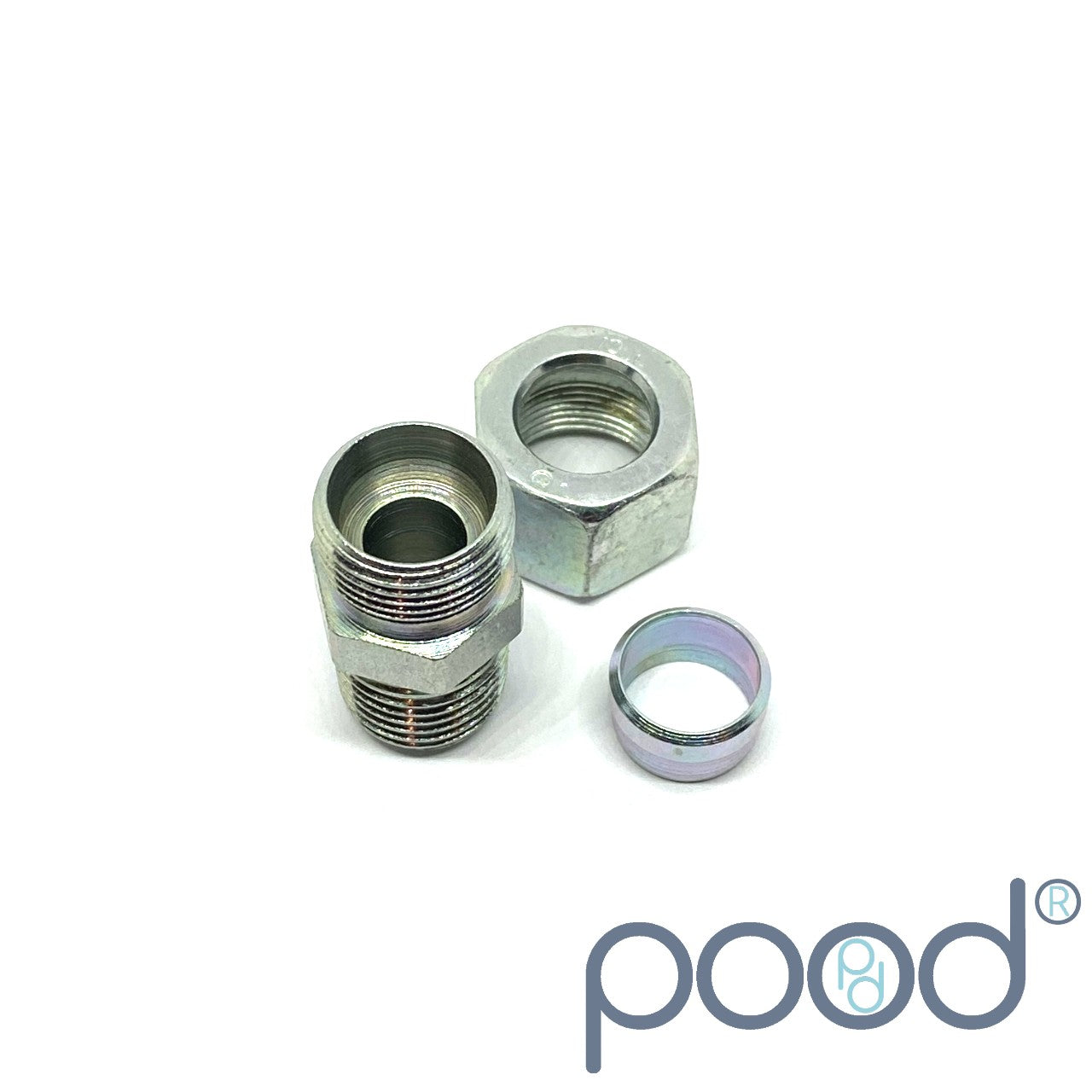 Skru-kobling G1/4" Han - 10mm Hardline