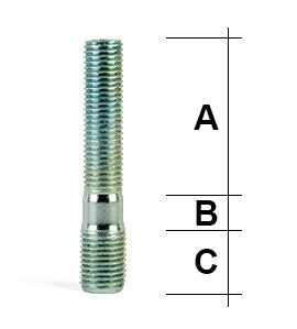 Studs - M14x1,5 til M12x1,5 - 72 mm
