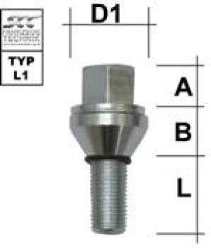 Slingrebolt - 60° Kon - M12x1,25 - 38 mm