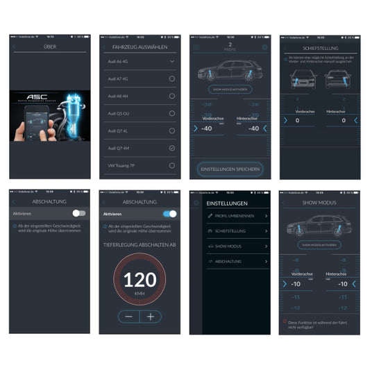 Aktivt styresystem for OEM luftunderstell - APP kontroll & Audi Drive Select - Audi A7 S7 RS7 (4G)