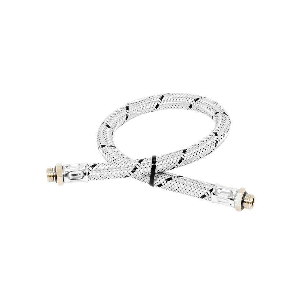 Fleksibel stålomspunnet slange for kompressor/tank - 50cm