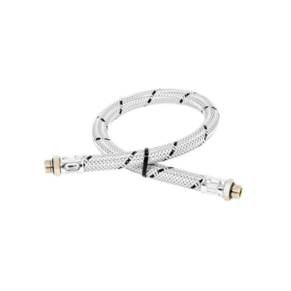 Fleksibel stålomspunnet slange for kompressor/tank - 50cm